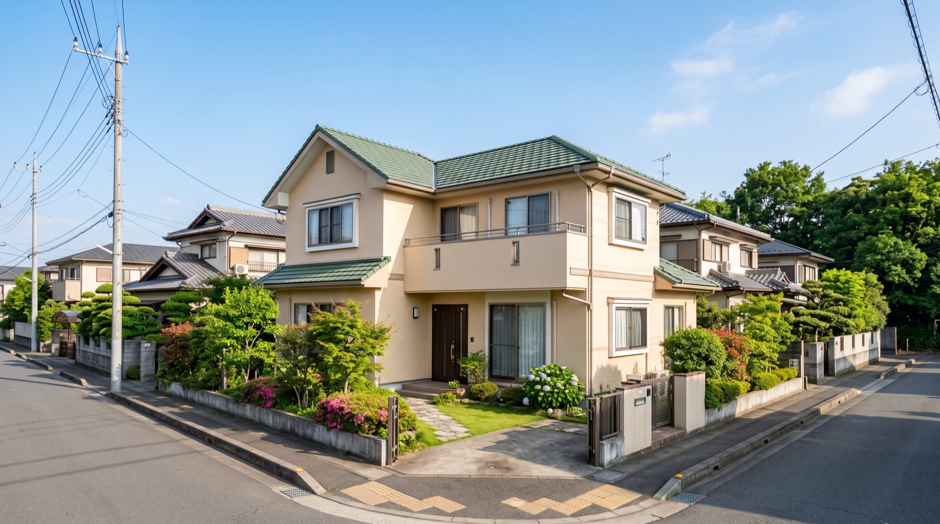 塗り替えを終えた住宅